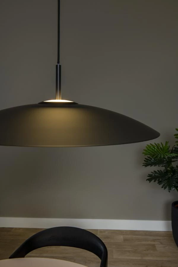 Lucide Premium MENGA - Suspension - Ø 60 cm - LED Dim. - 1x18,6W 2700K - Fumé - ambiance 2